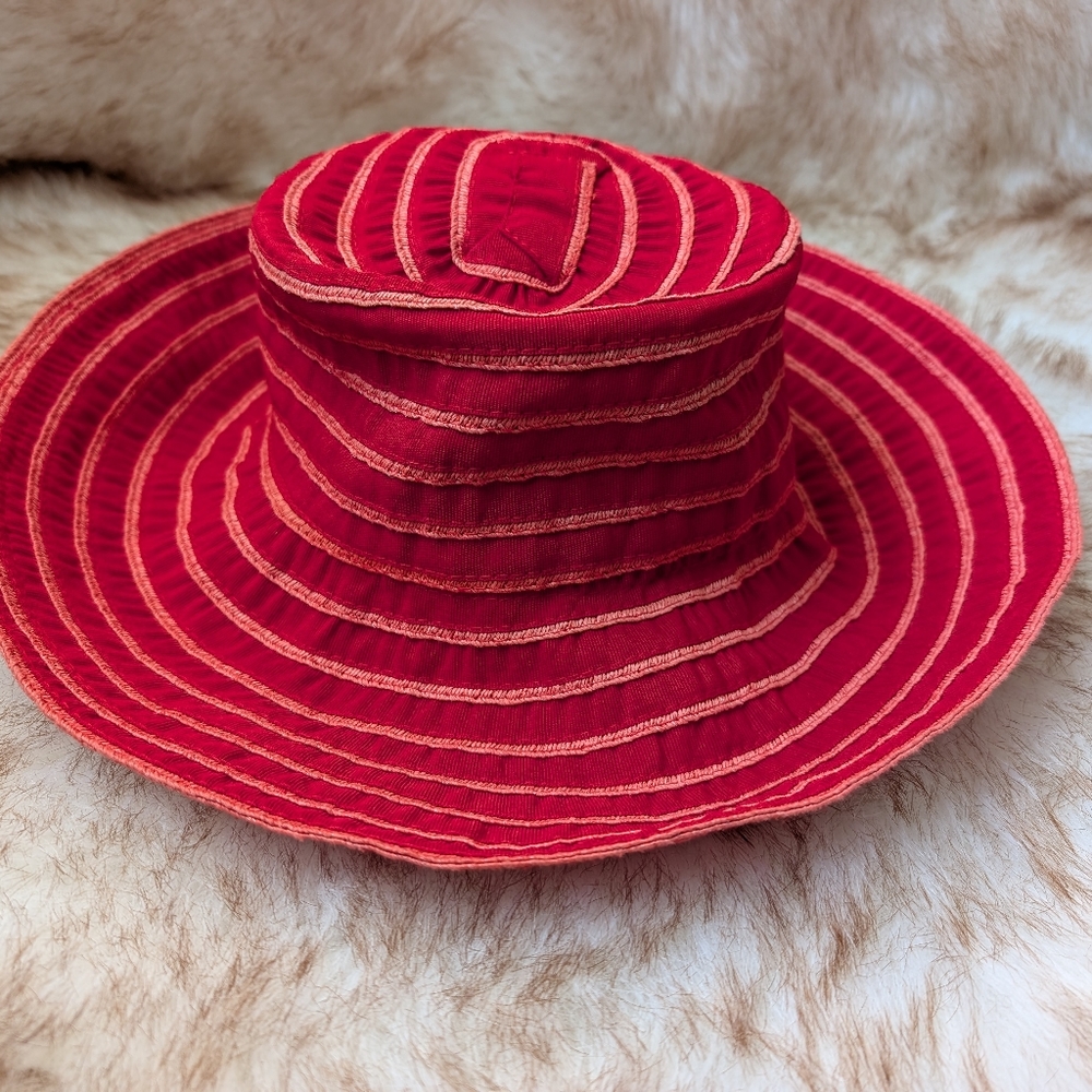 Red soft brim hat